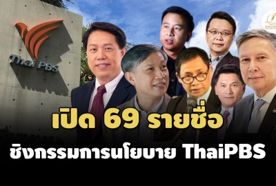 ส่องรายชื่อคนดัง ร่วมชิงกรรมการนโยบาย ThaiPBS หลังพบผู้สมัคร 69 ราย