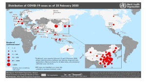 ระบาดกว้าง 33 ปท. อนามัยโลก ระบุ อัฟกานิสถาน บาห์เรน อิรัก  โอมาน พบเชื้อไวรัสโควิด-19 ล่าสุด