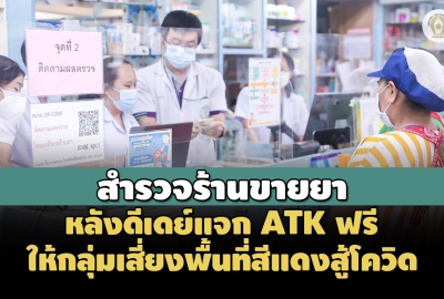 สำรวจร้านขายยา หลังดีเดย์แจก ATK ตรวจโควิดฟรีให้กลุ่มเสี่ยงพื้นที่สีแดง