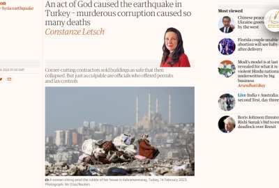 ส่องคดีทุจริตโลก: แฉคอร์รัปชั่นวงการก่อสร้างตุรเคีย ต้นเหตุยอดตายแผ่นดินไหว 4.6 หมื่นศพ
