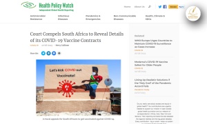 ส่องคดีทุจริตโลก:ชี้เป็น ปย.ต่อประชาชน-ศาลสูงสั่ง สธ.แอฟริกาใต้ เปิดทุกสัญญาวัคซีนโควิด