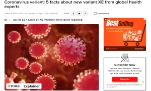 เผย 5 สิ่งที่ควรรู้เกี่ยวกับโควิดสายพันธุ์ XE หลังพบไวรัสมีศักยภาพอันน่ากังวล