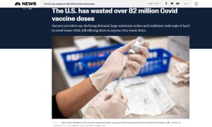 เหลือทิ้ง 82.1 ล้านโดส! สหรัฐฯเผยยอดสูญเปล่าวัคซีนโควิด-19 ธ.ค. 64 ถึงกลาง พ.ค.