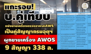แกะรอย! บ.คู่เทียบแข่งขายเครื่องตรวจอากาศ AWS เป็นคู่สัญญากรมอุตุฯ ขายเครื่อง AWOS 338 ล.