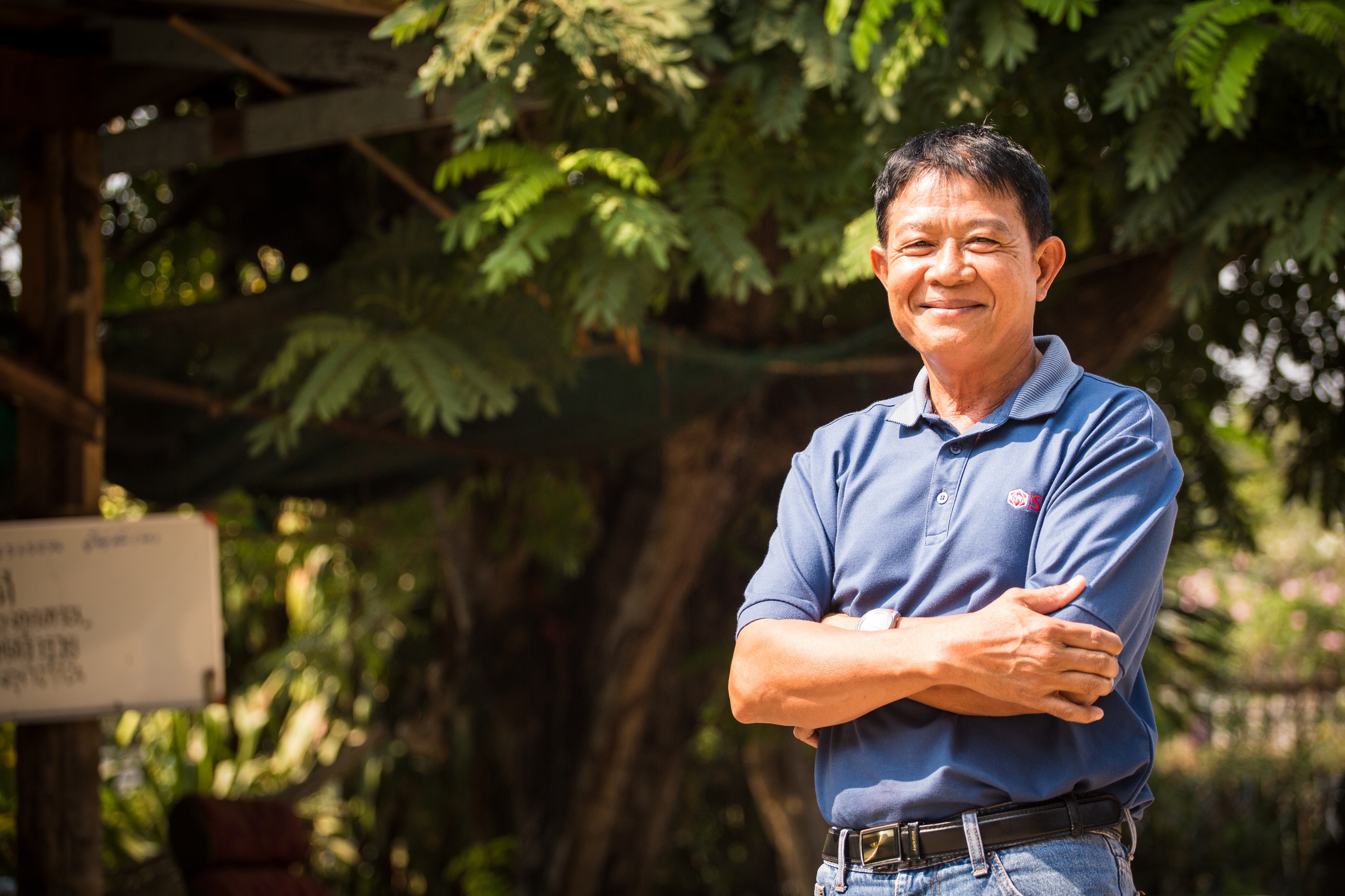 2 ผู้ใหญ่สนั่น เตชะดี ผู้ใหญ่บ้านรางพลับ จ.ราชบุรี