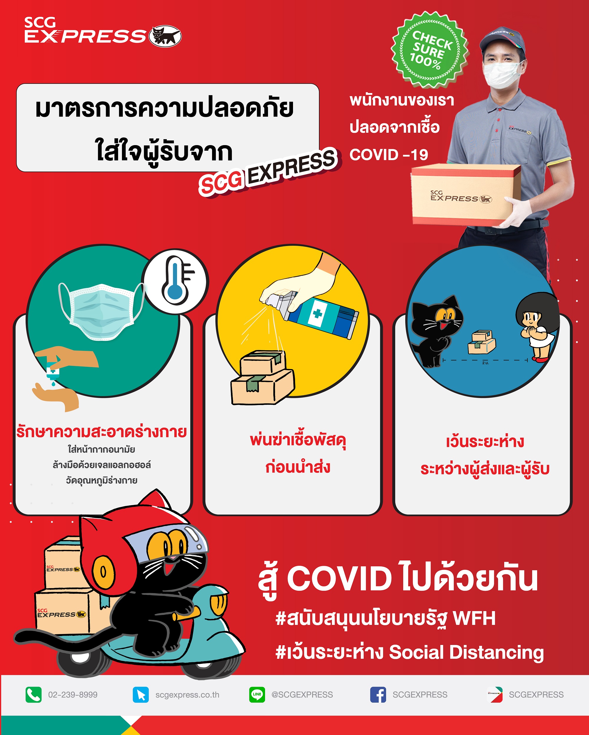 3 1 การเสริมมาตรการด้านสุขอนามัยในการให้บริการของธุรกิจขนส่งอย่างเอสซีจี เอ็กซ์เพรส