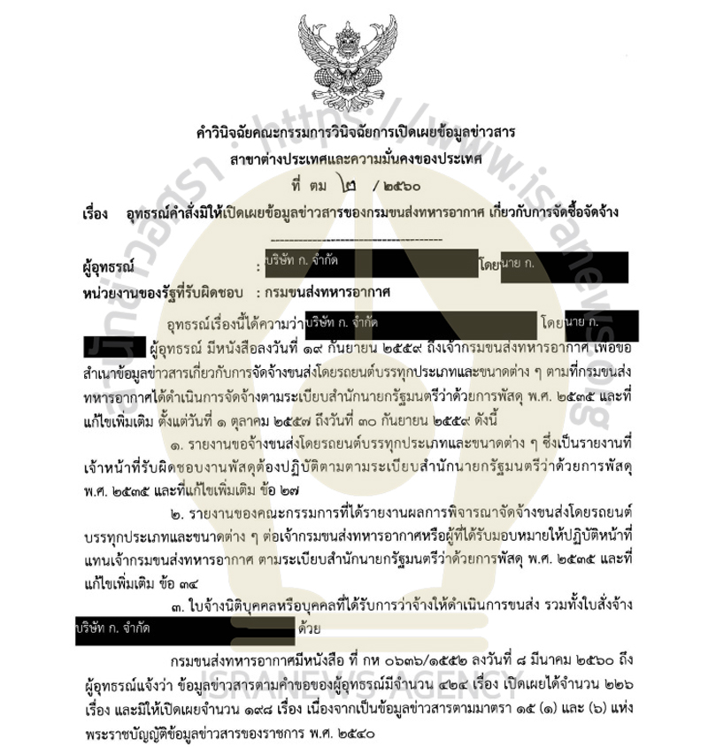 PIC คำวินิจฉัยอุทธรณ์ กก ขส ทอ 1