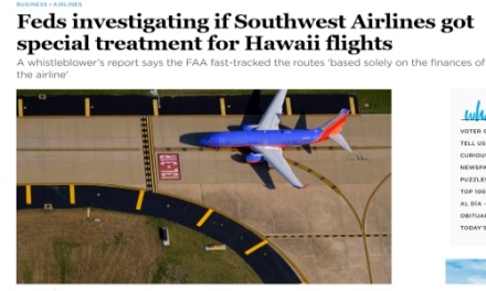 ส่องคดีทุจริตโลก: ข้อกล่าวหาจนท.FAA เอื้อปย.-เปิดเส้นทางสายการบินโลว์คอสต์สหรัฐฯ