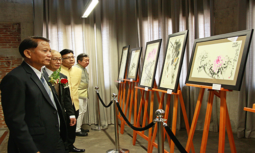 บรรยากาศ พธเปดงานนทรรศการชดศลปะภาพวาด 2