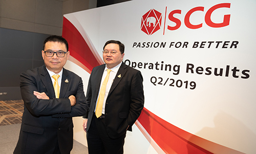 1 เอสซจ แถลงผลประกอบการไตรมาสท 2 และครงปแรกของป 2562
